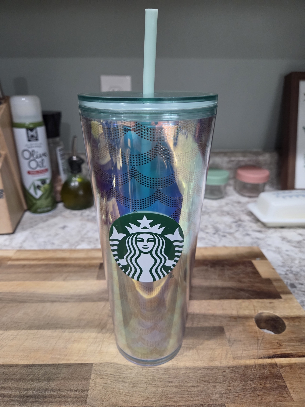 Starbucks Acrylic Cold Cup Mermaid Scale 2020 Grande Tumbler 24 oz Brand New HTF